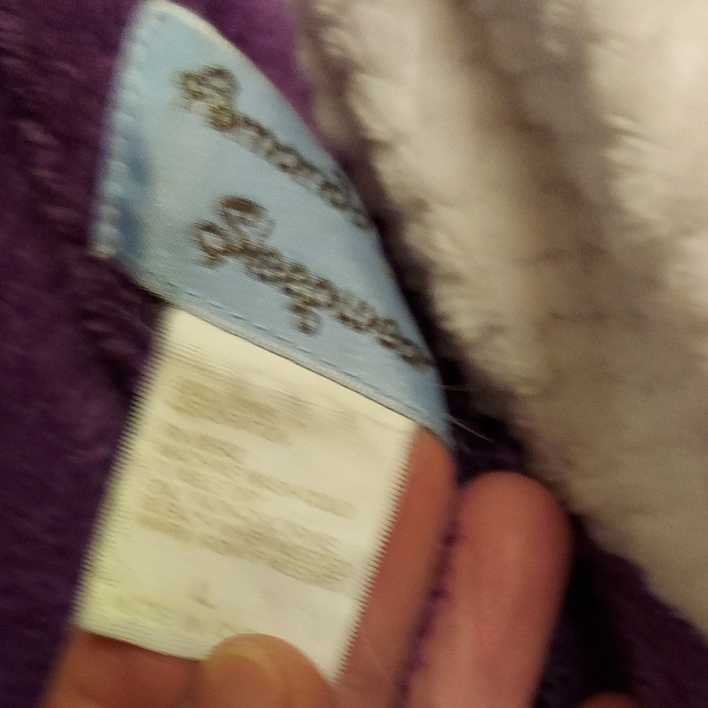 Purple Fleece Zip-Up Robe - Picture 3 of 4